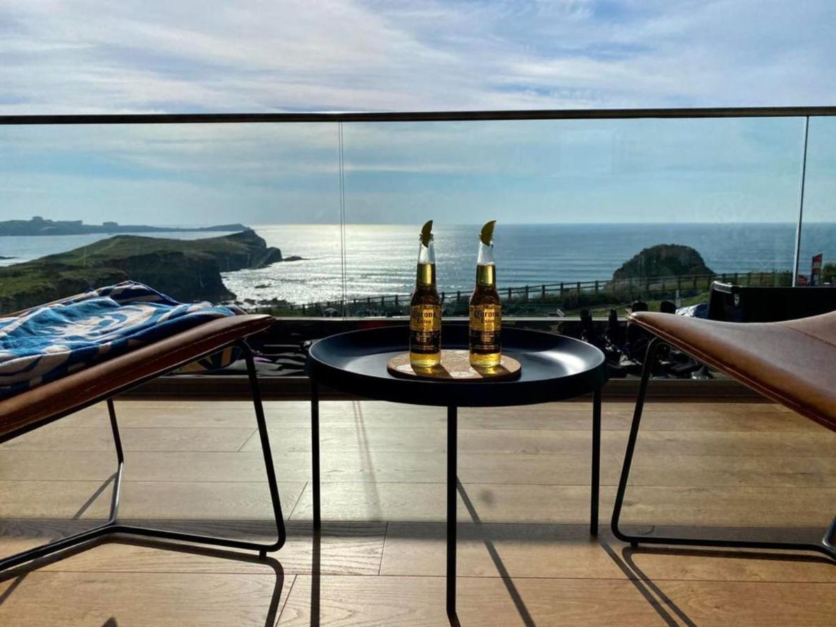 Sunset Waves Sea View Apartment Featuring Panoramic Views & Parking Newquay  Luaran gambar